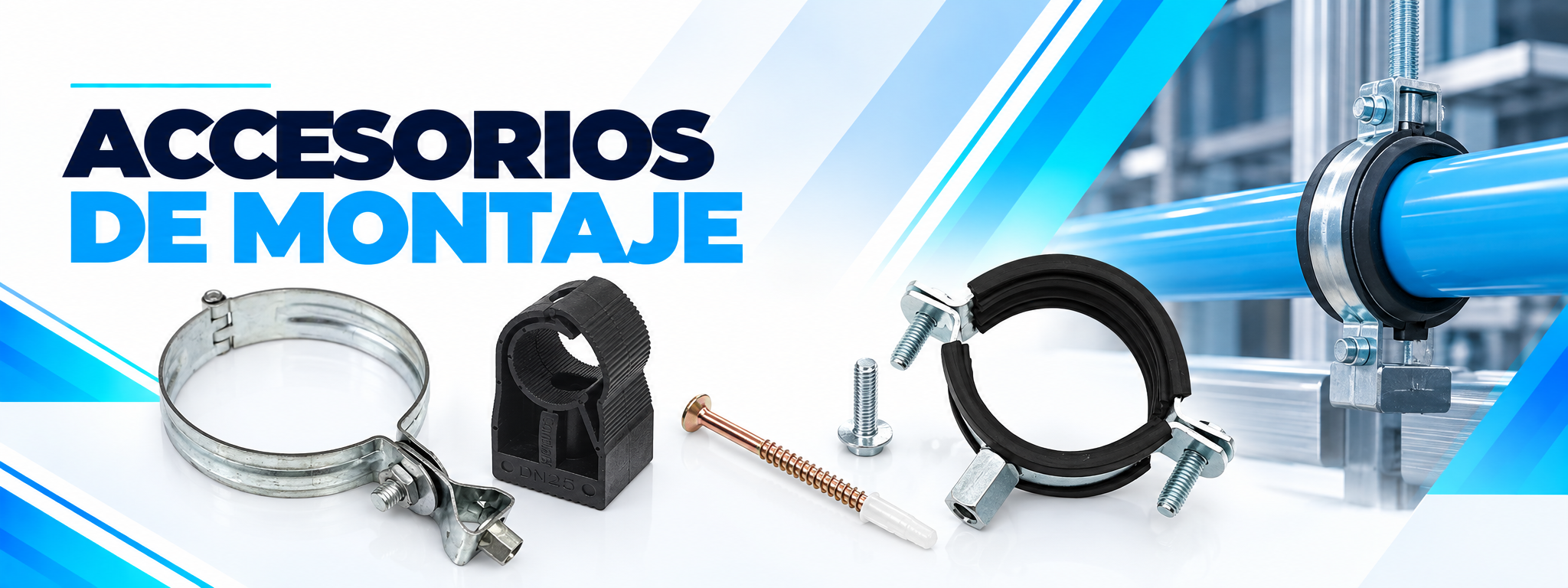 Abrazadera de Riel para Tubo de Aluminio
